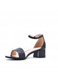 Faux leather heeled sandal