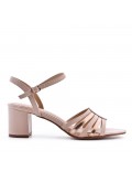 Faux leather heeled sandal