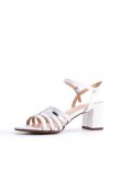 Faux leather heeled sandal