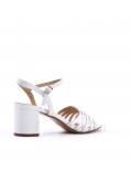 Faux leather heeled sandal