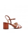 Faux leather heeled sandal