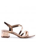 Faux leather heeled sandal