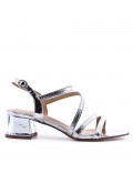 Faux leather heeled sandal