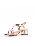 Faux leather heeled sandal