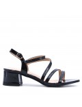 Faux leather heeled sandal