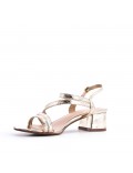 Faux leather heeled sandal