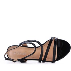 Faux leather heeled sandal