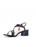 Faux leather heeled sandal