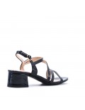 Faux leather heeled sandal