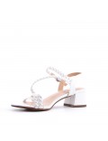 Faux leather heeled sandal