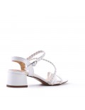 Faux leather heeled sandal