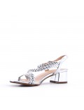 Faux leather heeled sandal