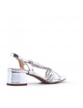 Faux leather heeled sandal