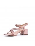 Faux leather heeled sandal