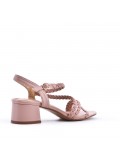 Faux leather heeled sandal