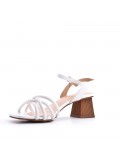 Faux leather heeled sandal