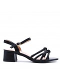 Faux leather heeled sandal