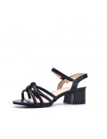 Faux leather heeled sandal