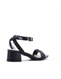 Faux leather heeled sandal