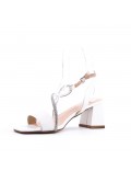 Faux leather heeled sandal