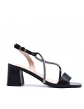 Faux leather heeled sandal