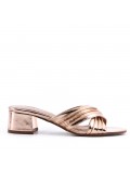 Faux leather heeled sandal