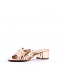 Faux leather heeled sandal