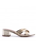 Faux leather heeled sandal