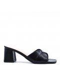 Faux leather heeled sandal