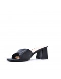 Faux leather heeled sandal