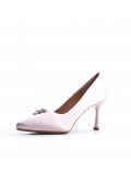 Leatherette pump with heels