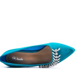 Leatherette pump with heels