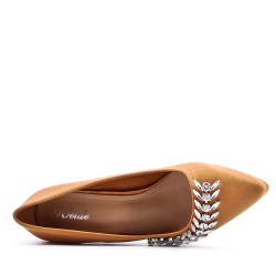 Escarpin en simili cuir à talon 