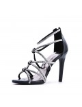 Faux leather heeled sandal