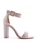 Faux leather heeled sandal