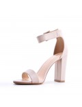 Faux leather heeled sandal