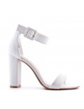 Faux leather heeled sandal