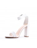 Faux leather heeled sandal