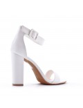 Faux leather heeled sandal