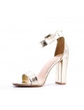 Faux leather heeled sandal