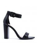 Faux leather heeled sandal