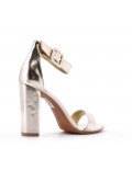 Faux leather heeled sandal