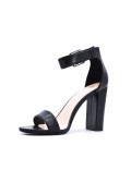 Faux leather heeled sandal