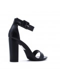 Faux leather heeled sandal