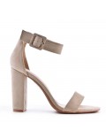 Faux leather heeled sandal