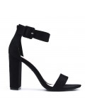 Faux leather heeled sandal