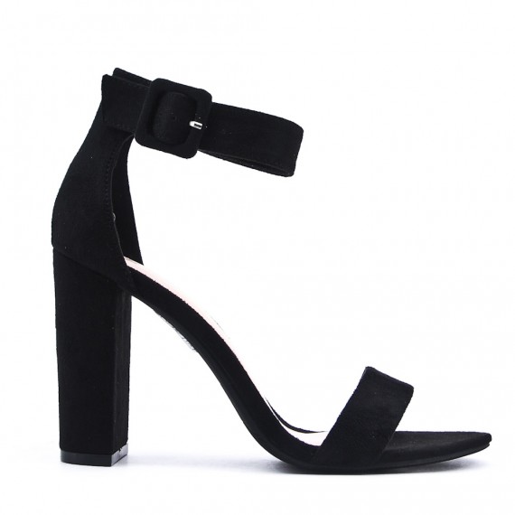 Faux leather heeled sandal