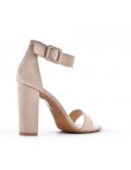 Faux leather heeled sandal