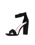 Faux leather heeled sandal