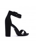 Faux leather heeled sandal